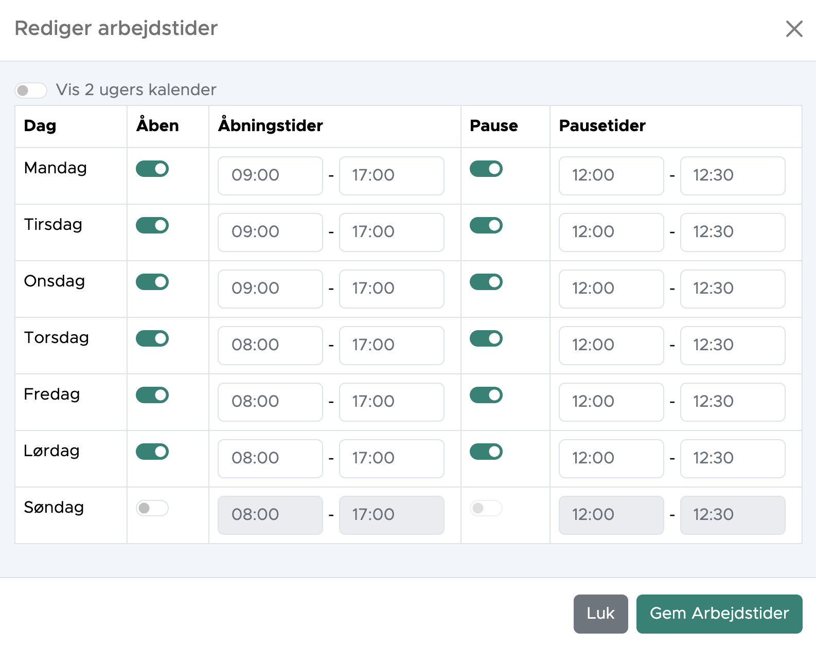 aabningtider