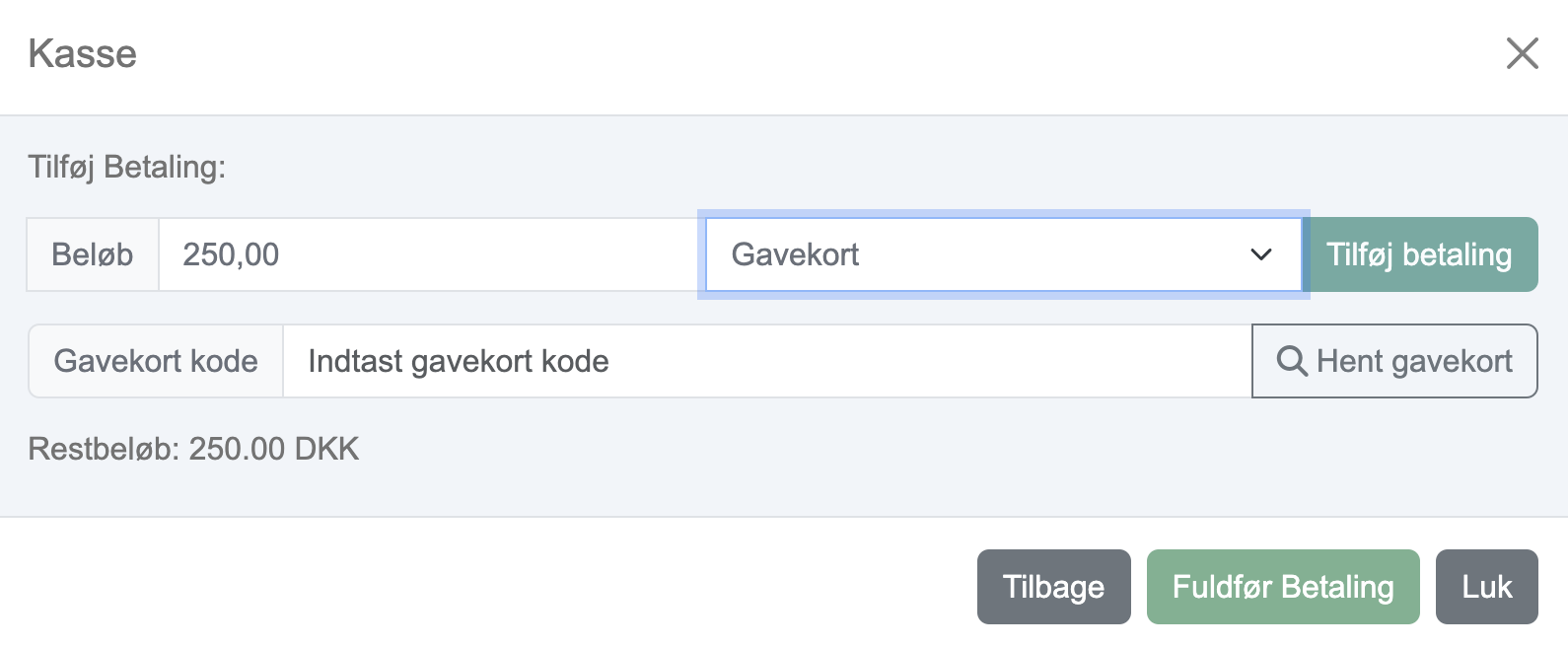 Gavekort